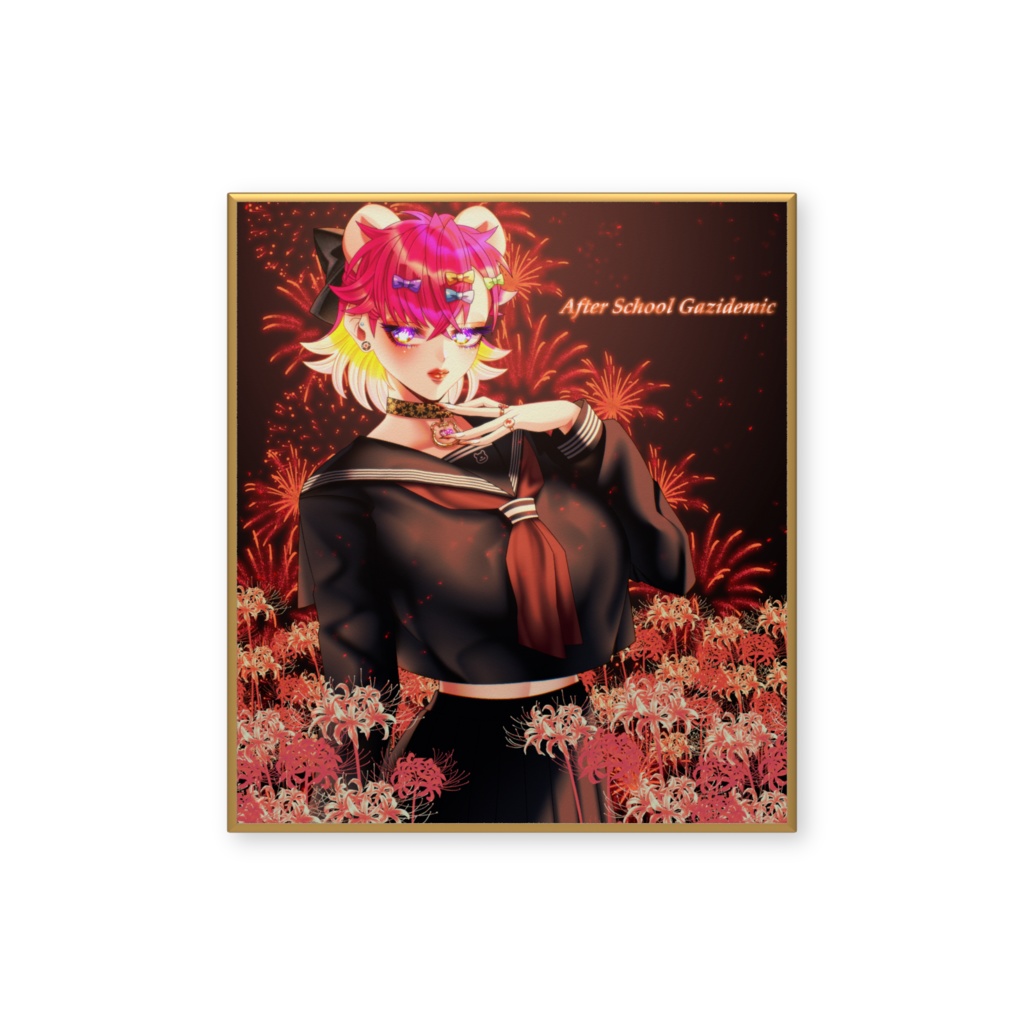 神取ageha. 和ホラー風セーラー服 ver. ミニ色紙