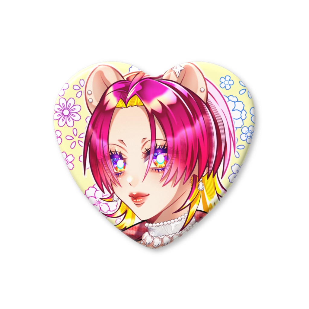 神取ageha. 春デート衣装 ver. 缶バッジ ハート形