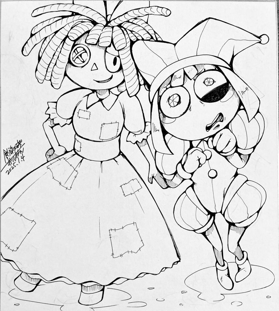 原画色紙【ポムニ×ラガタ】