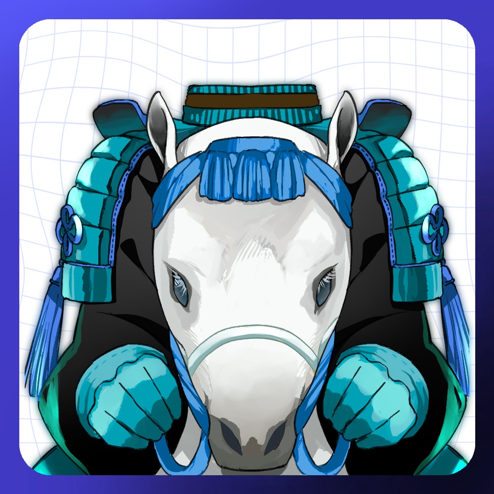 【フリー素材】甲冑武士と馬の素材