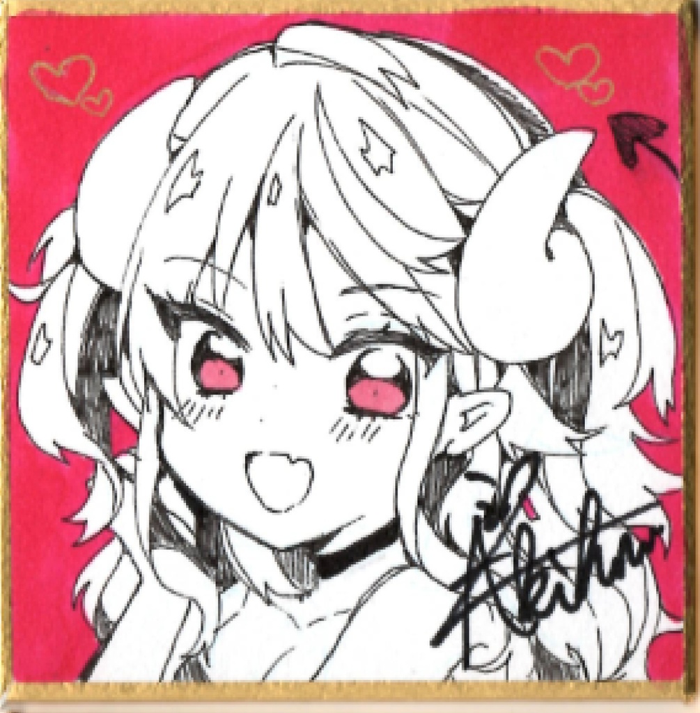 【6月以降発送】直筆ミニ色紙・ピンク