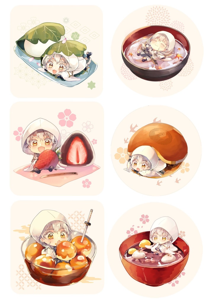 和菓子コースター6種セット