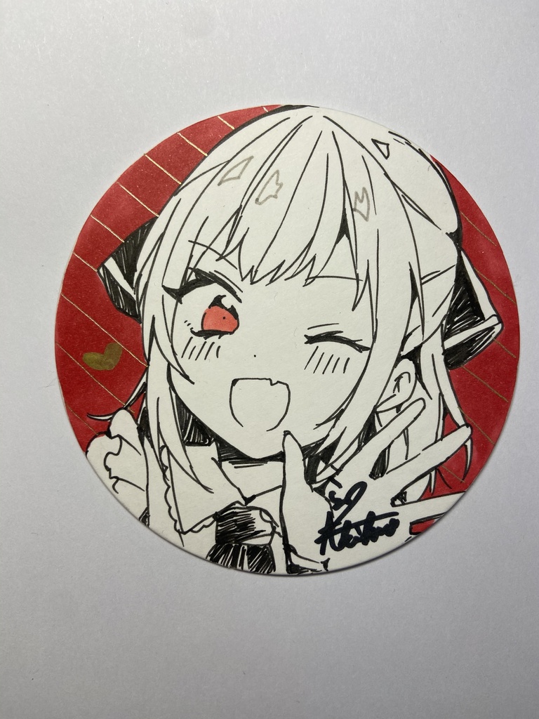 直筆コースター(赤)