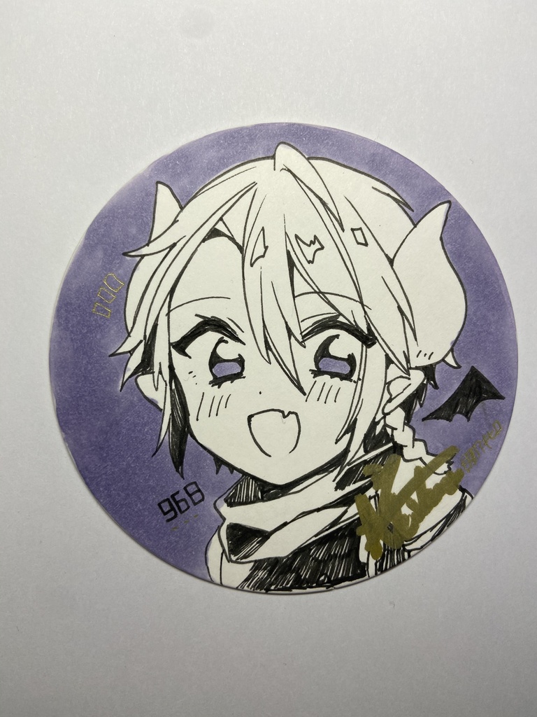 直筆コースター(紫)