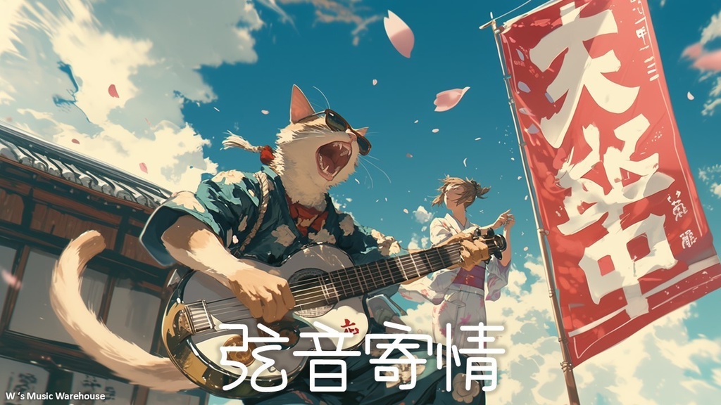 【フリー BGM】Shamisen 三味線 x Electric Guitar x Flute x Violin【弦音寄情】Background Music for Studying or Work