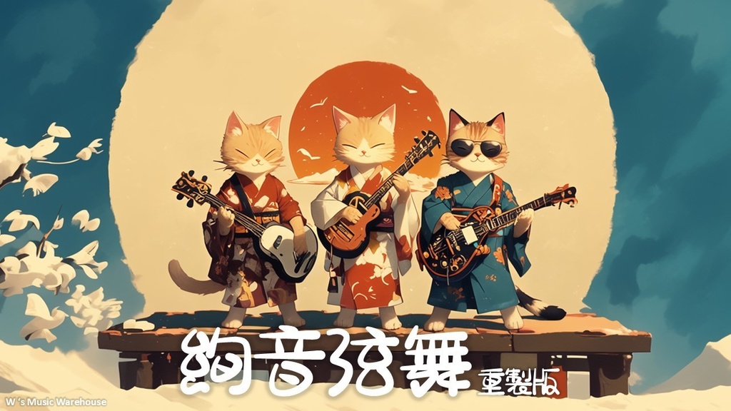 【フリーBGM】Shamisen 三味線 X Electric Guitar X Flute【絢音弦舞】【 かわいい / Relaxing / 和風 / ロック】for study for work