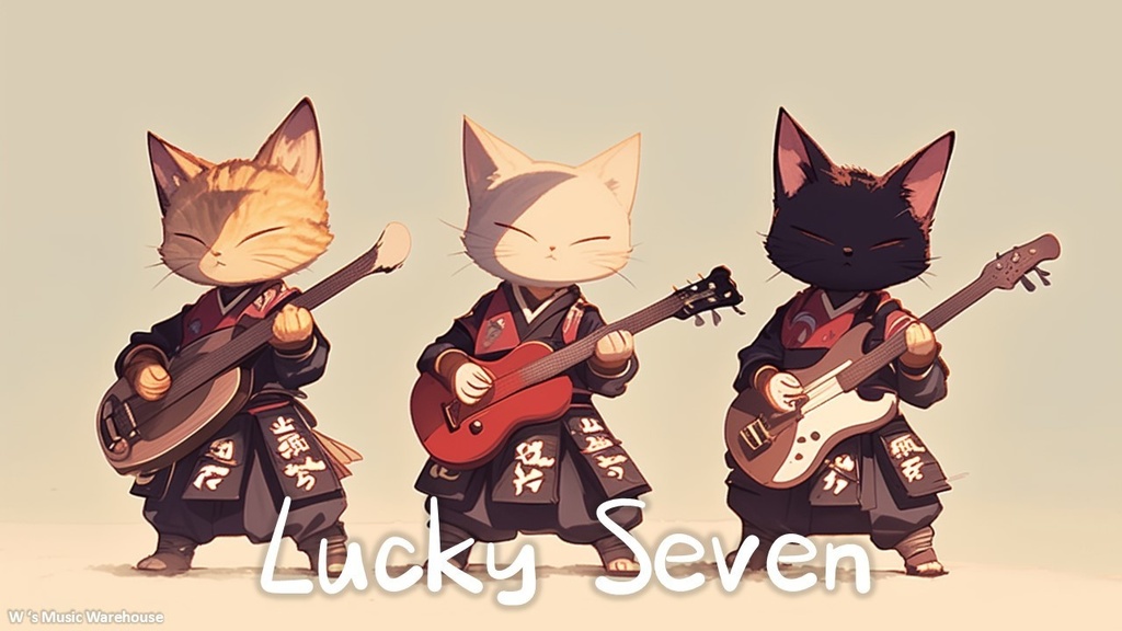 【フリーBGM】Shamisen 三味線 X Guitar X Flute X Eurobeat X R&B【Lucky Seven】【 ギター / ミックス / 和風 / リラックス】