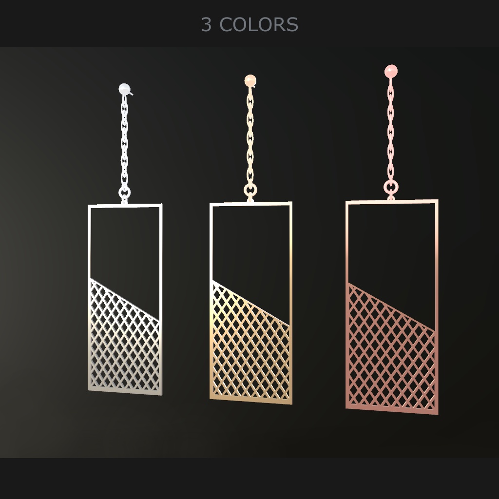 【無料】ワイヤーフレームイヤリング