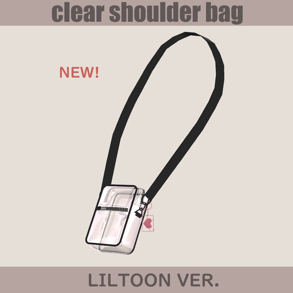 【VRCHAT向け】CLEAR SHOULDER BAG
