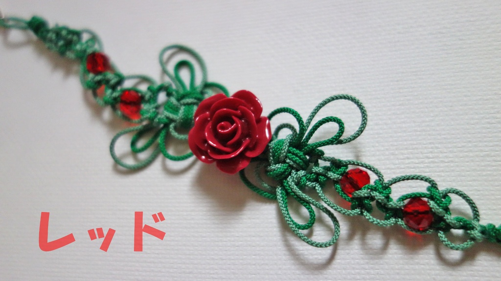 薔薇のマスク留め