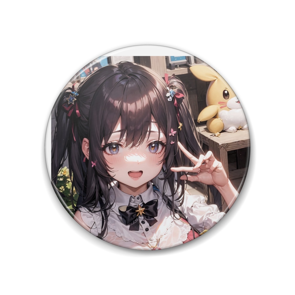 縁側の彼女缶バッジ