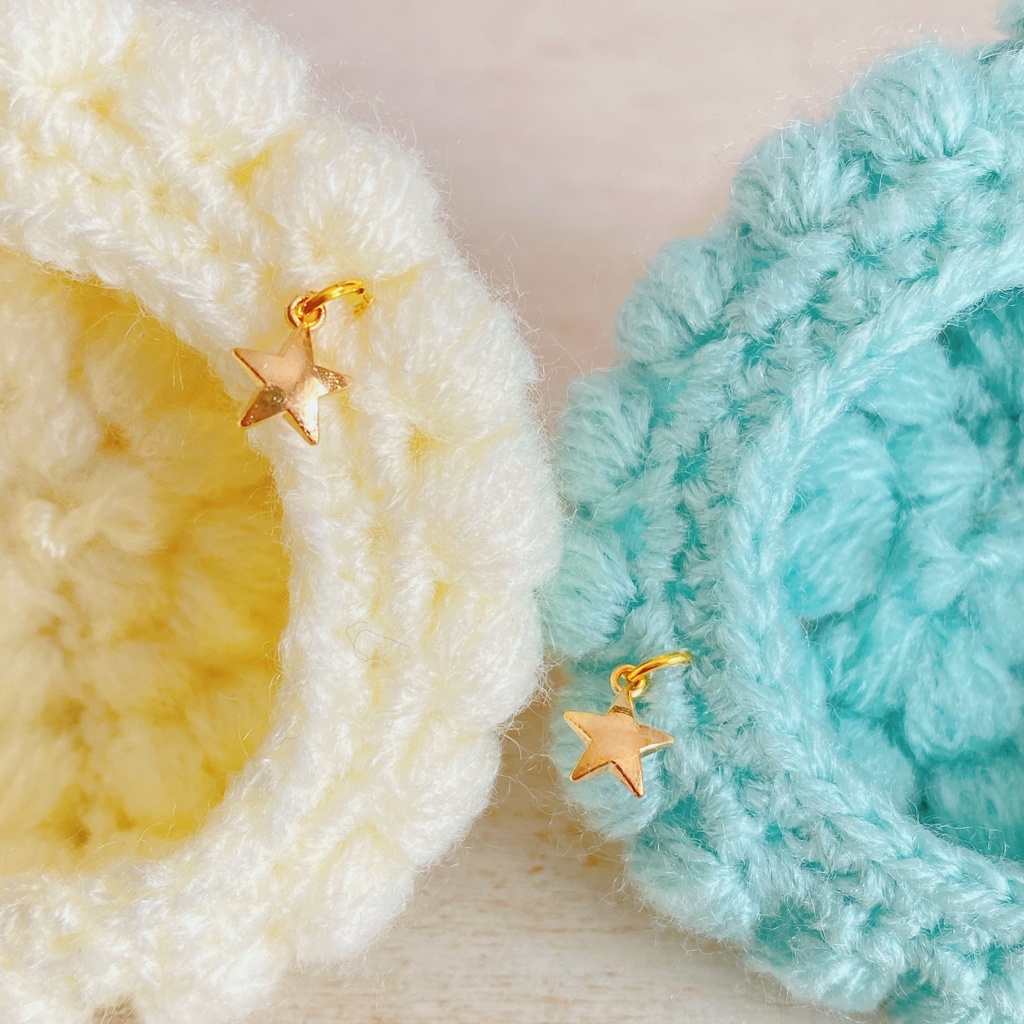 ぽこぽこポンポン帽子・潰した状態発送