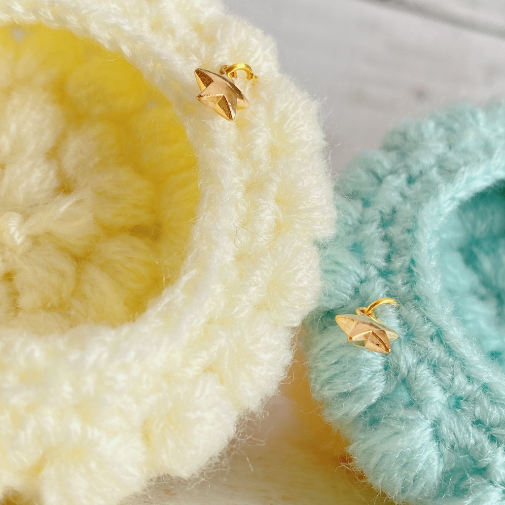 ぽこぽこポンポン帽子・潰した状態発送