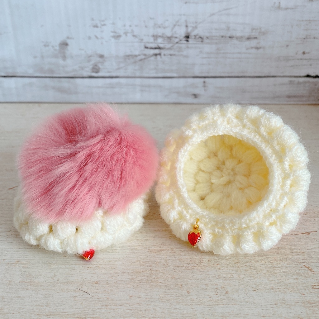 ぽこぽこポンポン帽子・潰した状態発送