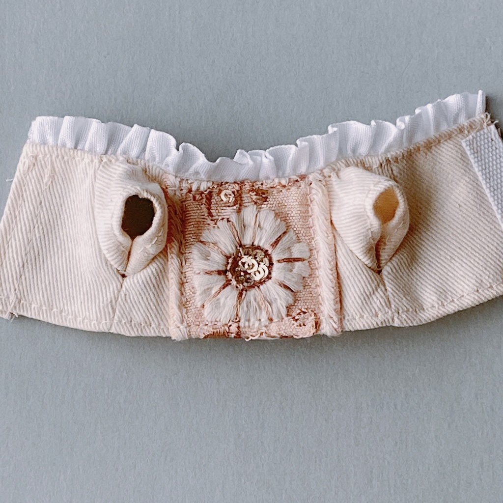 刺繍シャツ(10〜12㎝)アイボリー