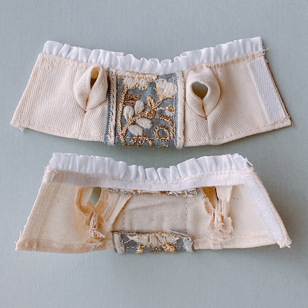 刺繍シャツ(10〜12㎝)アイボリー