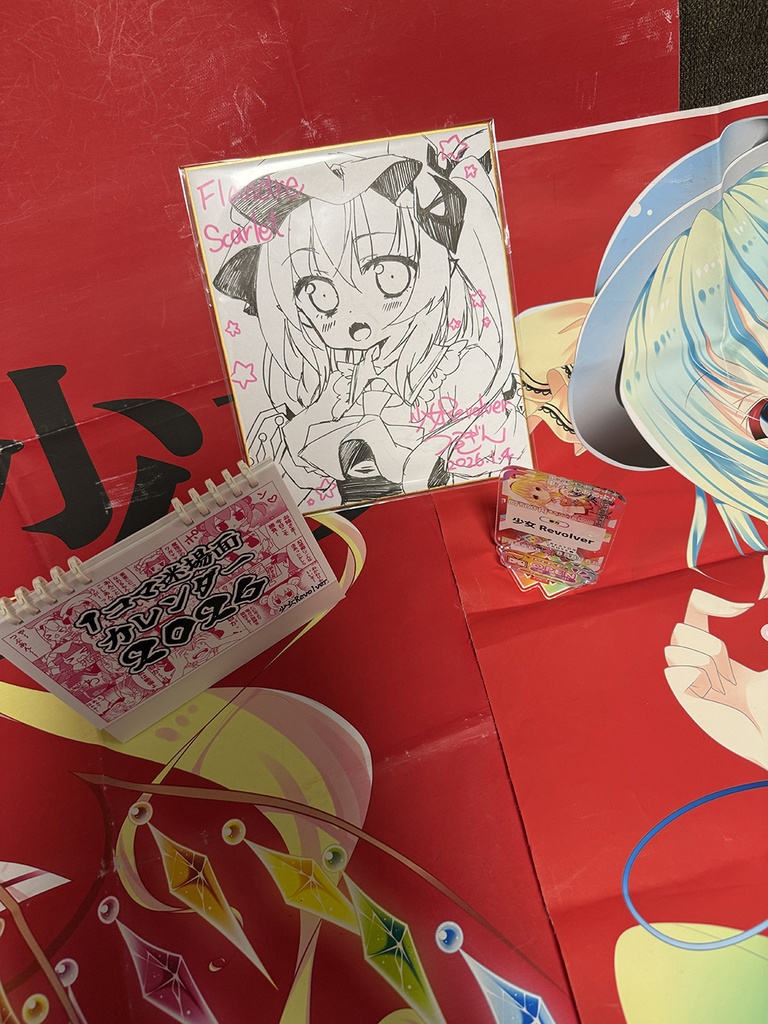 東方projectの原画、アクリルスタンド、敷き布、カレンダー