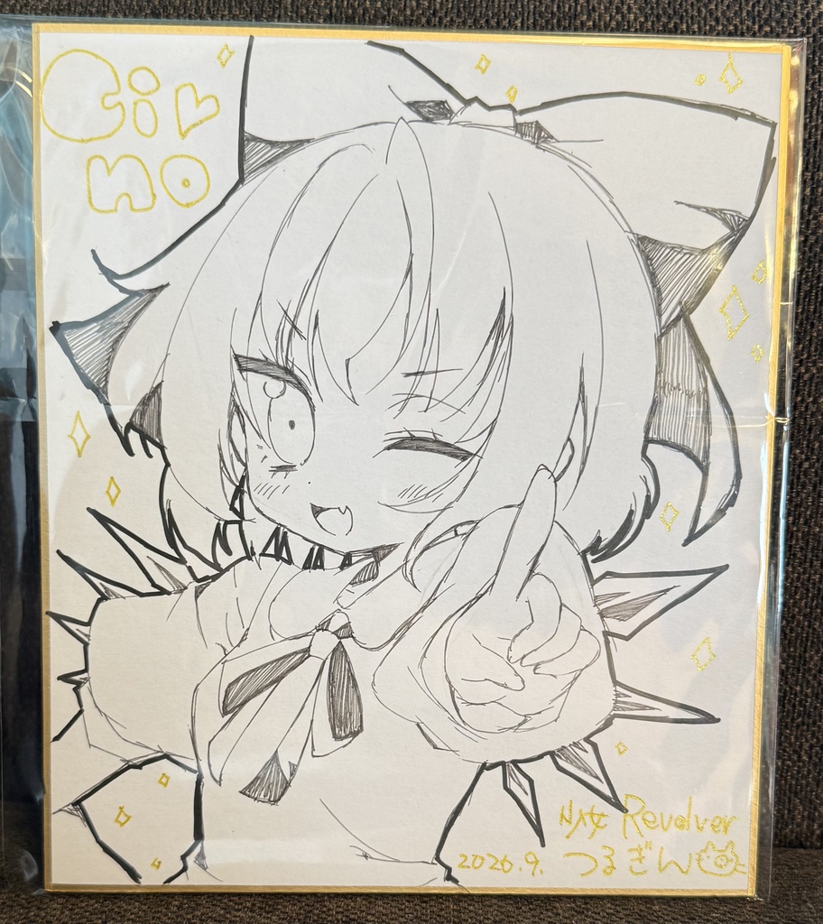 手描きイラスト色紙『チルノ③』東方Project