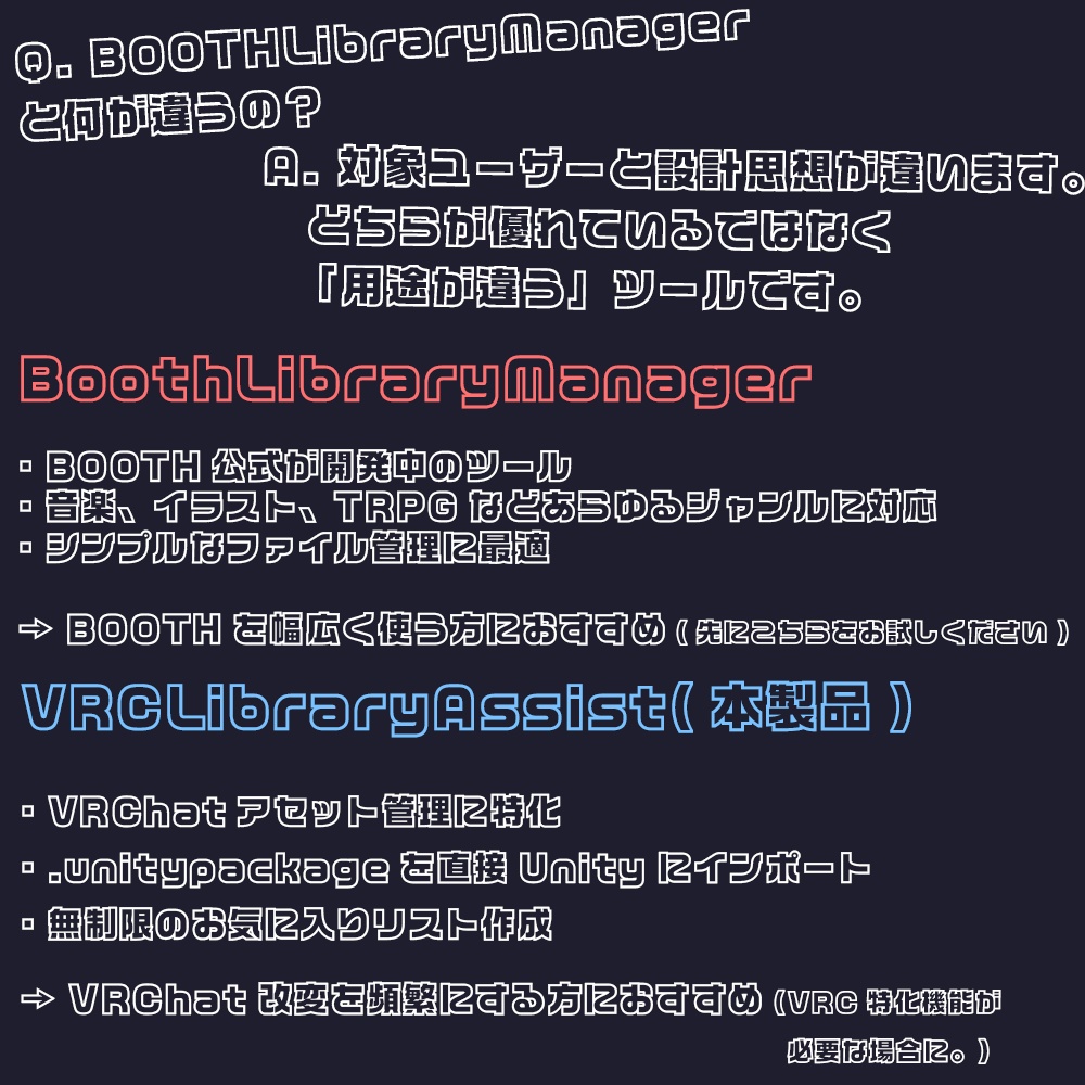 改変がもっと手軽になる! VRChat Library Assist