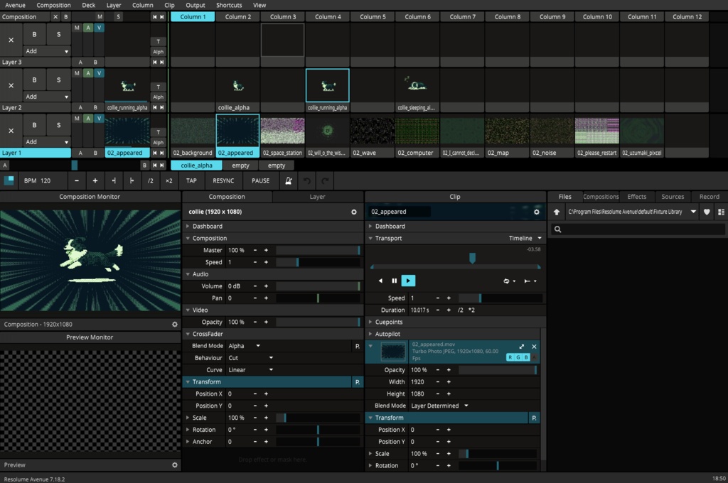 02 Game Boy Collie - 映像ループ素材