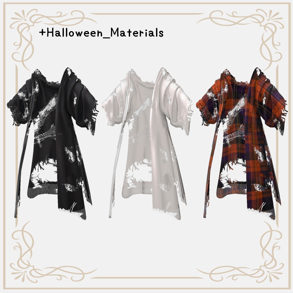 【MA対応】Long Cape Coat【3アバター対応】