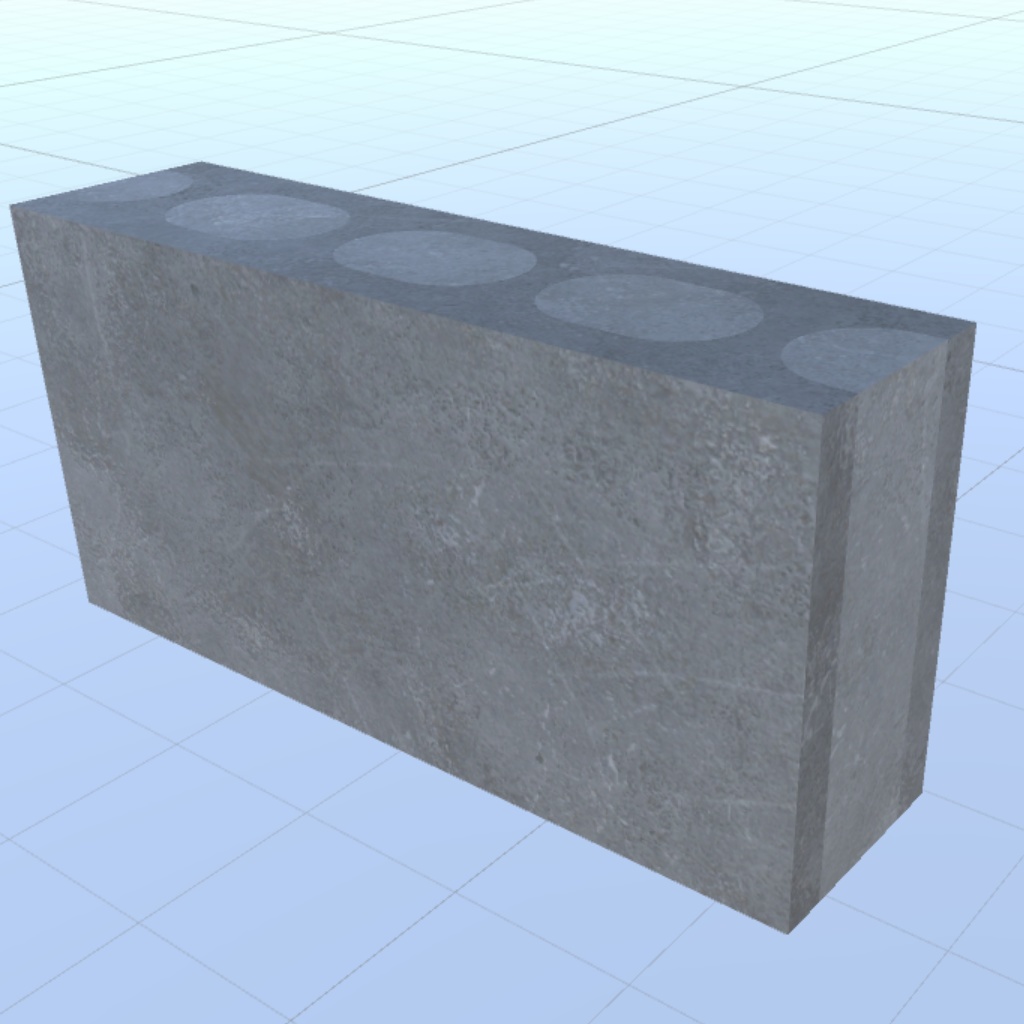 コンクリートブロックの3Dモデル