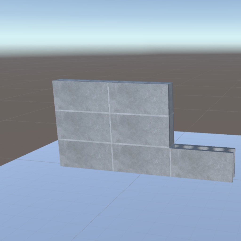 コンクリートブロックの3Dモデル