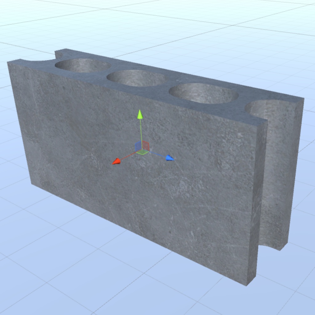 コンクリートブロックの3Dモデル