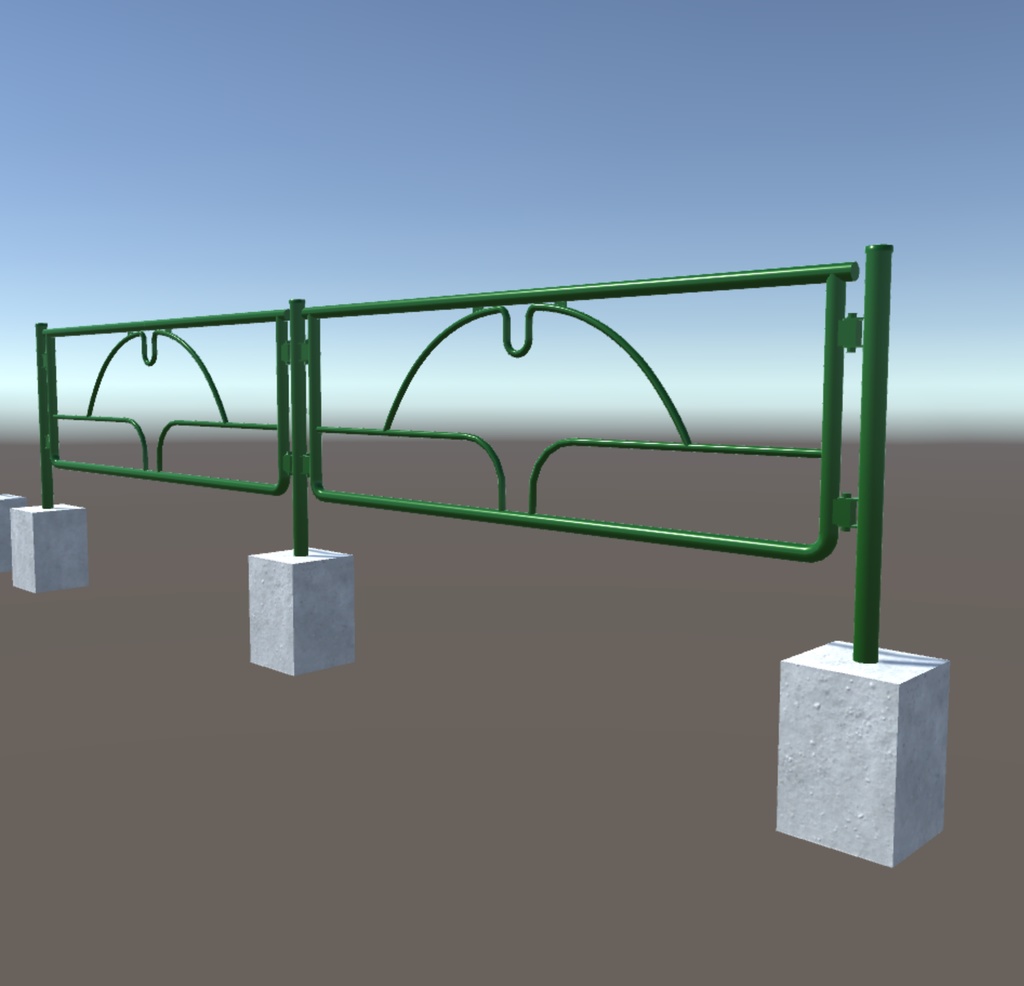 都道によくあるガードパイプの3Dモデル