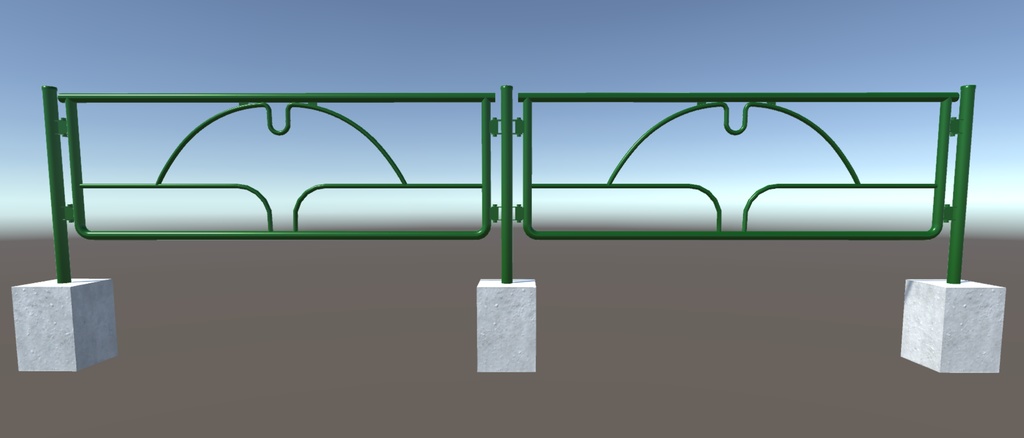 都道によくあるガードパイプの3Dモデル