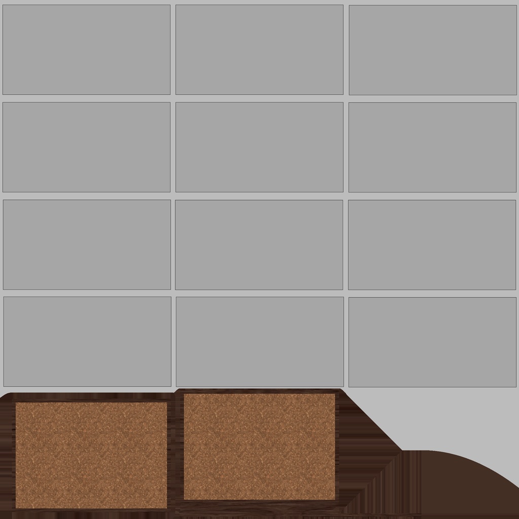 複数写真を貼れるコルクボードの3Dモデル