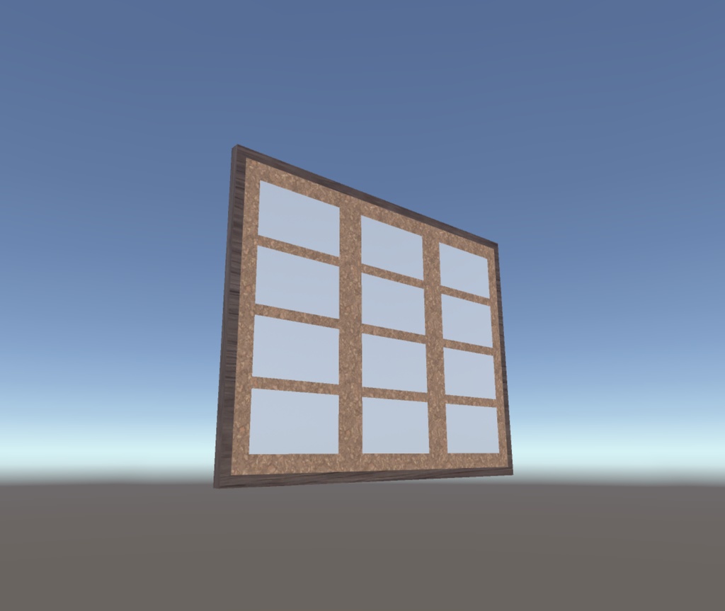 複数写真を貼れるコルクボードの3Dモデル