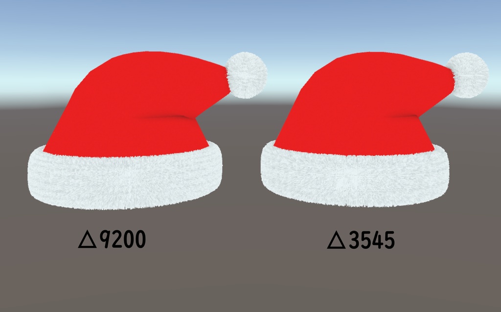 サンタ帽の3Dモデル