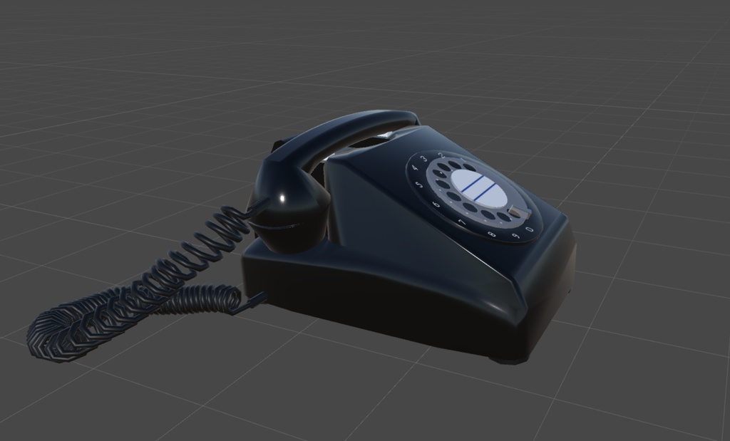 黒電話の3Dモデル