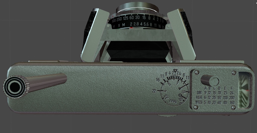 レンズが飛び出すクラシックカメラの3Ⅾモデル