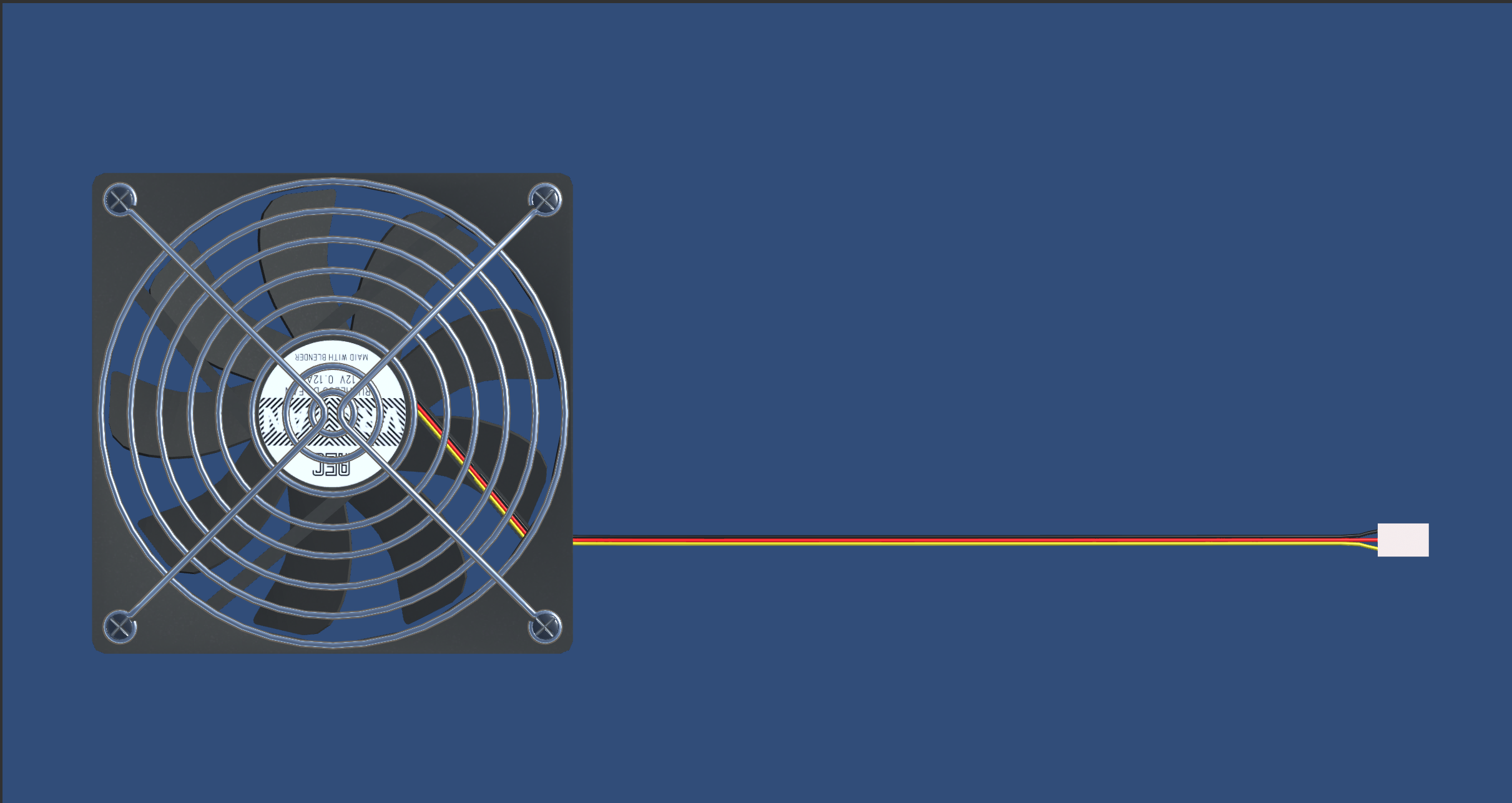 12cmファンの3Dモデル