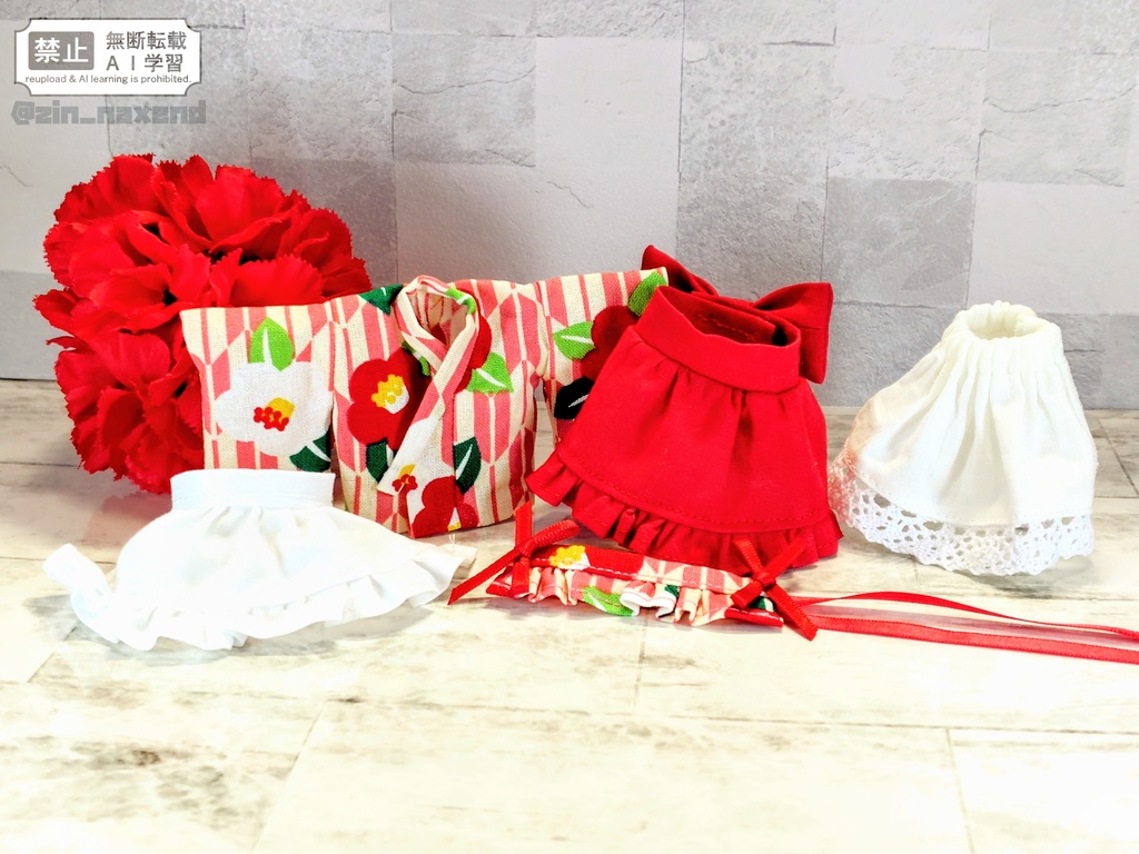 【即納】和服ロリータ(椿)