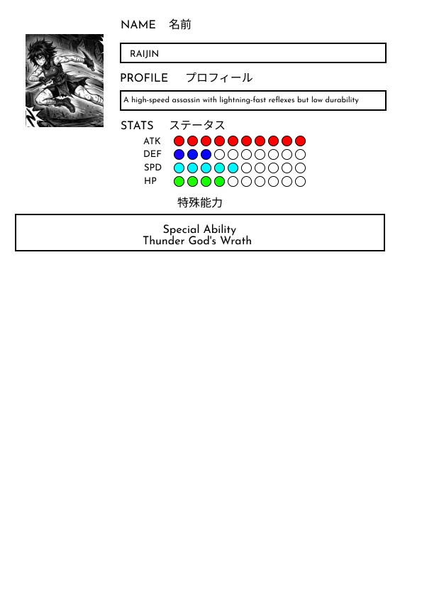 Minimalist Character Sheet Template (JP/EN)