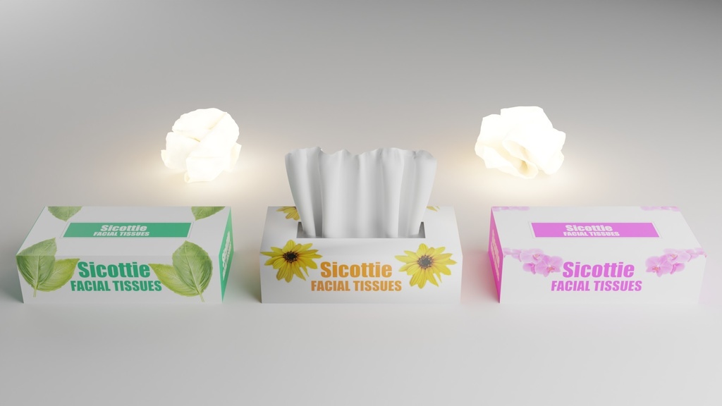 箱ティッシュ「シコッティ」/Tissue