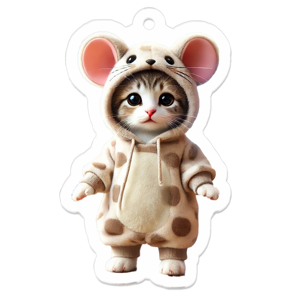 ねずみにゃんこアクリルキーホルダー
