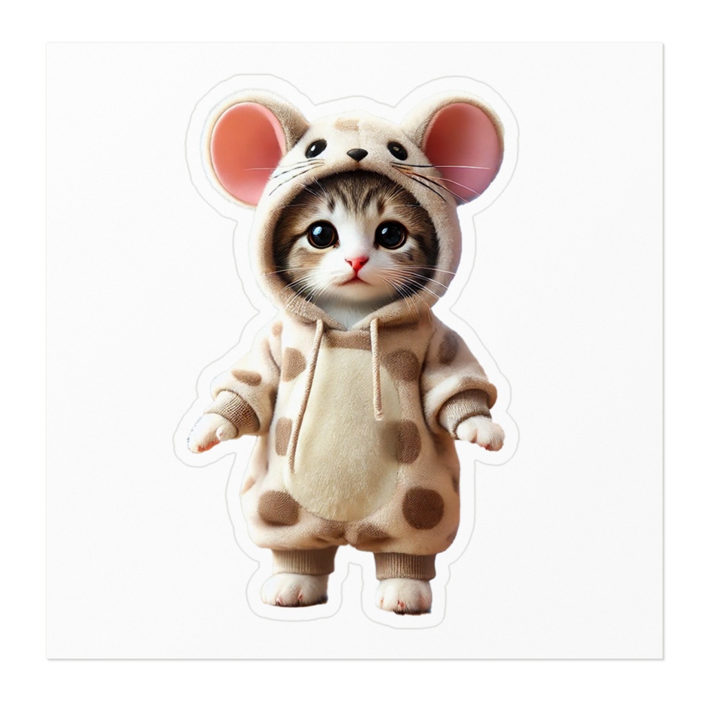 ねずみにゃんこステッカー