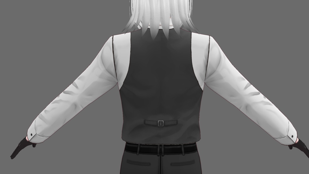 ワイシャツ/ネクタイ/ベスト衣装セット【VRoid用】