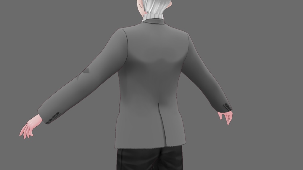 タートルネック/スーツ上着/トレンチコート衣装セット【VRoid用】