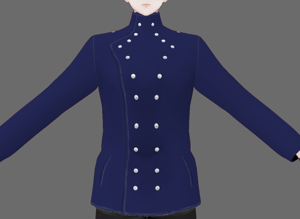 ナポレオンコート|ショート/ロング丈セット【VRoid用】