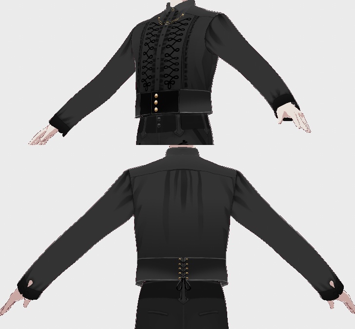 ゴシック風味衣装全身6点セット【VRoid用】