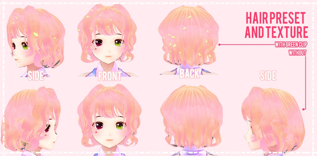 Cat Cotton Candy VROID Texture SET