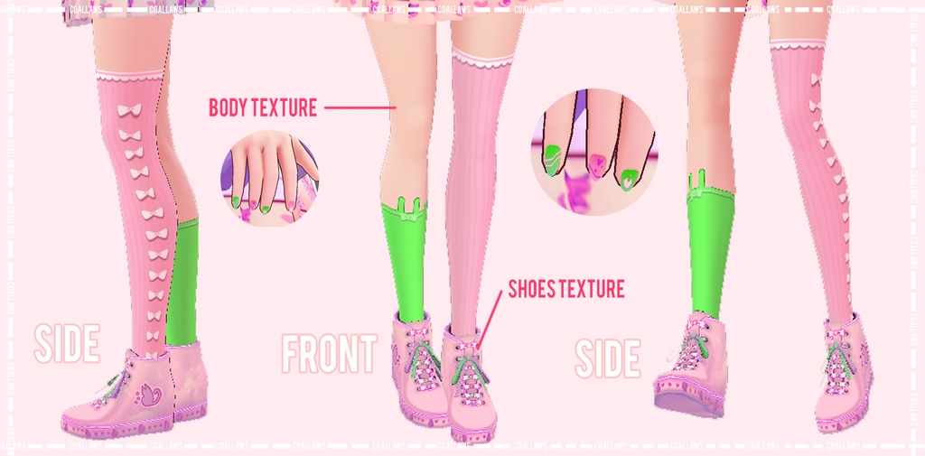 Cat Cotton Candy VROID Texture SET