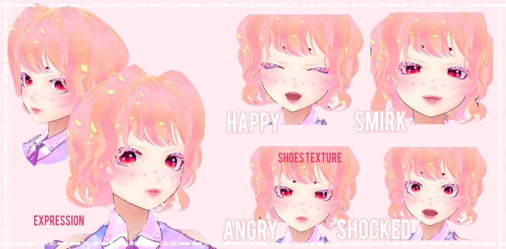 Cat Cotton Candy VROID Texture SET