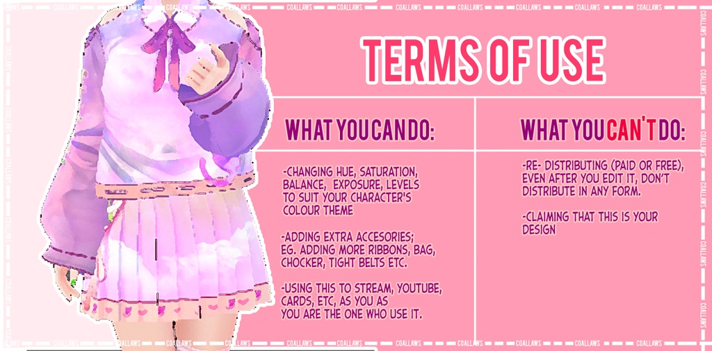 Cat Cotton Candy VROID Texture SET