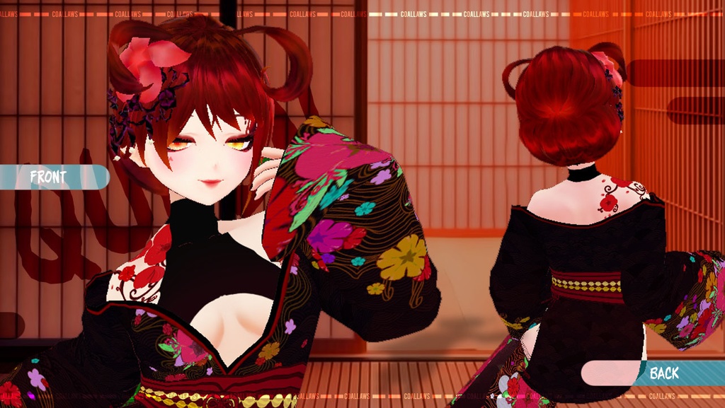 Red Camellia (FEMALE/MALE VROID TEXTURE)